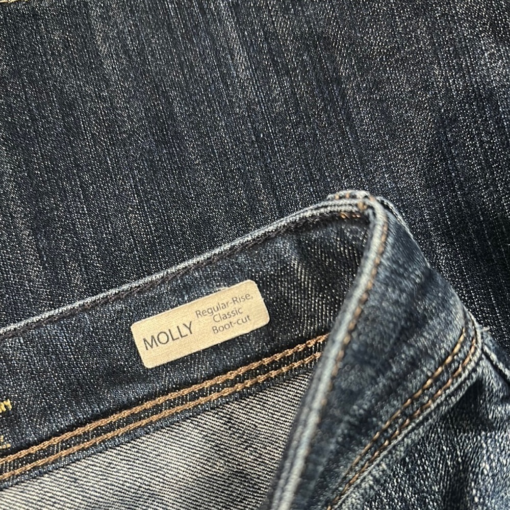 411.  Mavi Women's Boot Cut Jeans - Dark Blue - Picture 3 of 12